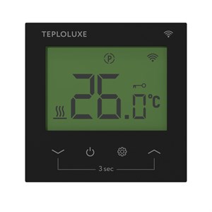 Терморегулятор ТЕПЛОЛЮКС Pontus WI-FI черный, цифровое управление